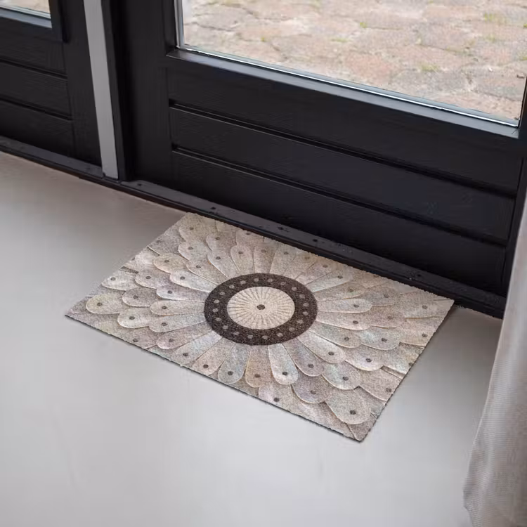 Parelmoer - Patroon - Decoratie - Ambacht - Wit Deurmat klein -sfeer2