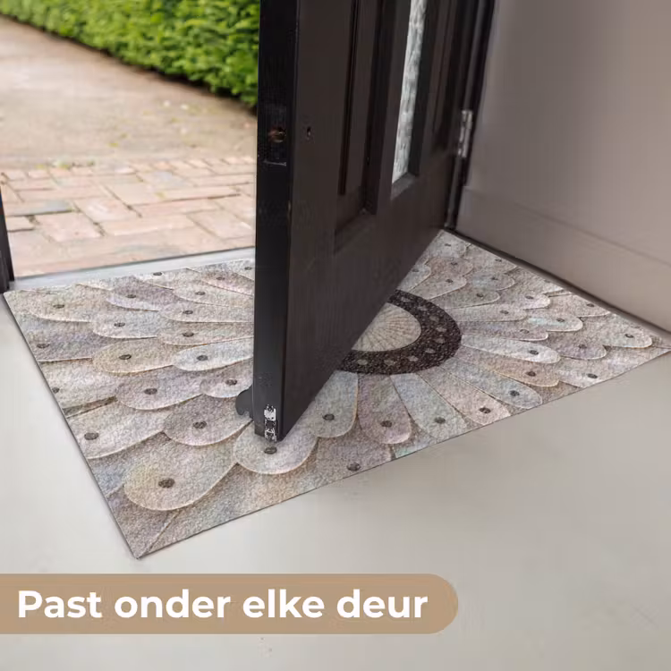 Parelmoer - Patroon - Decoratie - Ambacht - Wit Deurmat klein -USP_NL
