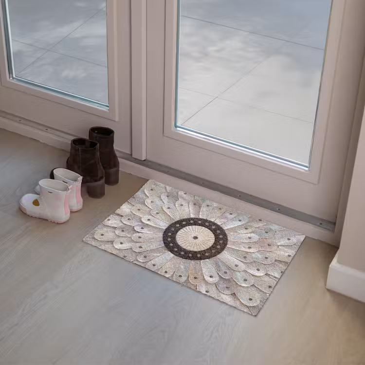 Parelmoer - Patroon - Decoratie - Ambacht - Wit Deurmat klein -sfeer3