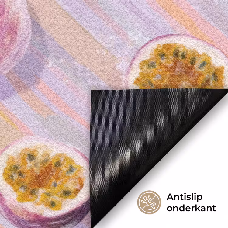 Passievrucht - Tropisch - Paars Deurmat klein 898 -antislip_NL
