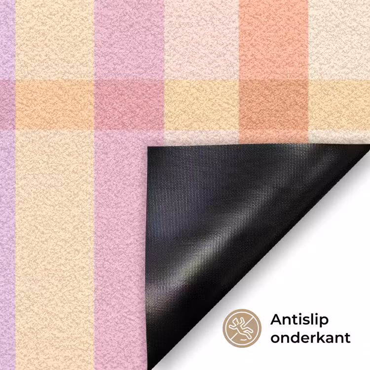 Pastel - uitpatroon - Geometrisch Deurmat klein 898 -antislip_NL