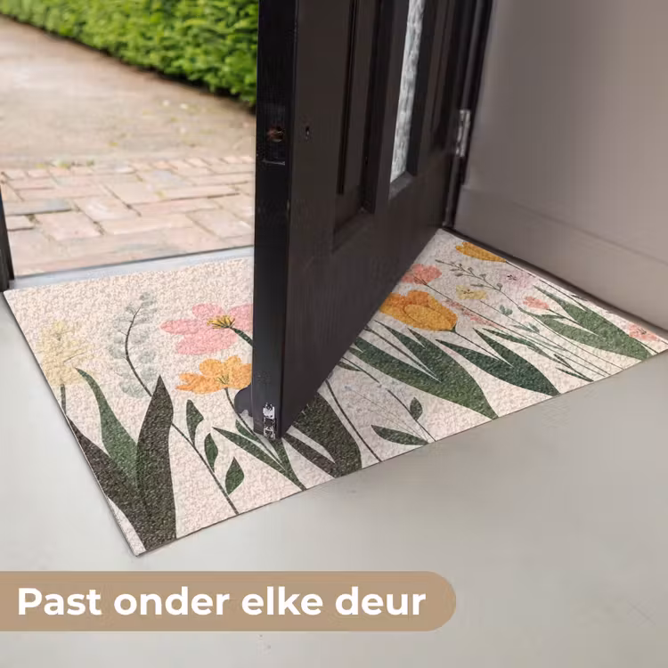 Pasteltinten - Bloemen - Illustratie Deurmat klein -USP_NL