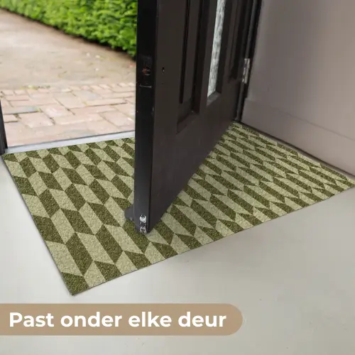 Patroon - Abstract - Groen - Vlakken Deurmat klein -USP_NL