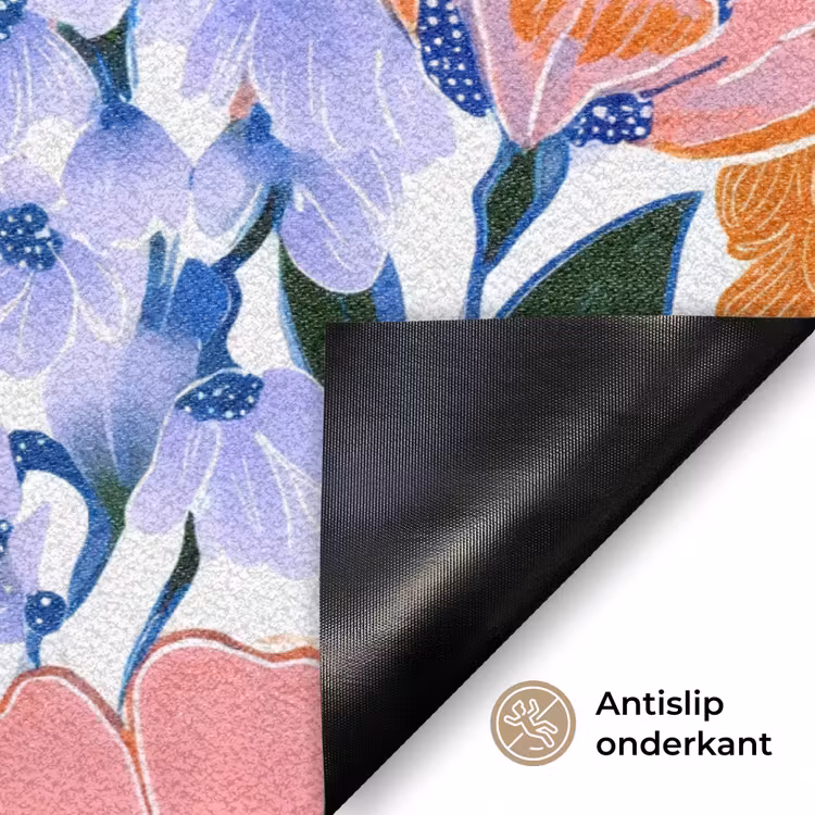 Patroon - Aquarel - Kleurrijk Deurmat klein 898 -antislip_NL