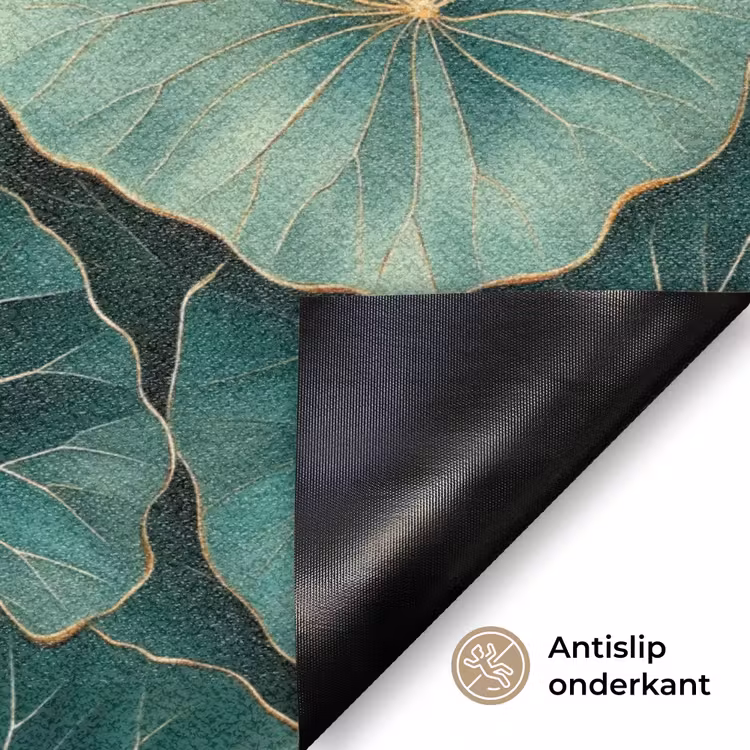 Patroon - Bladeren - Groen Deurmat klein 898 -antislip_NL