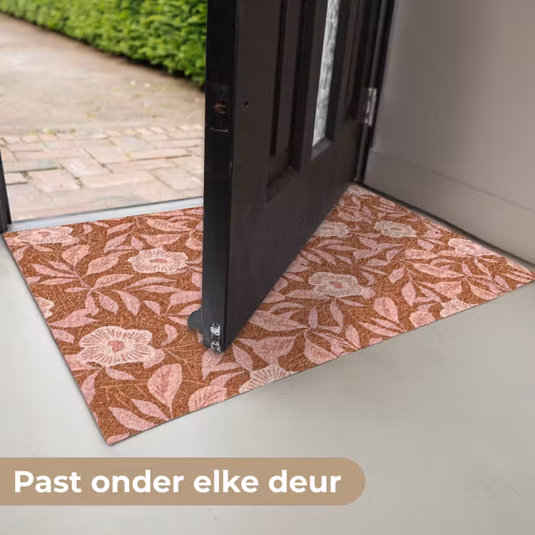 Patroon - Bladeren - Terracotta Deurmat klein 898 -USP_NL