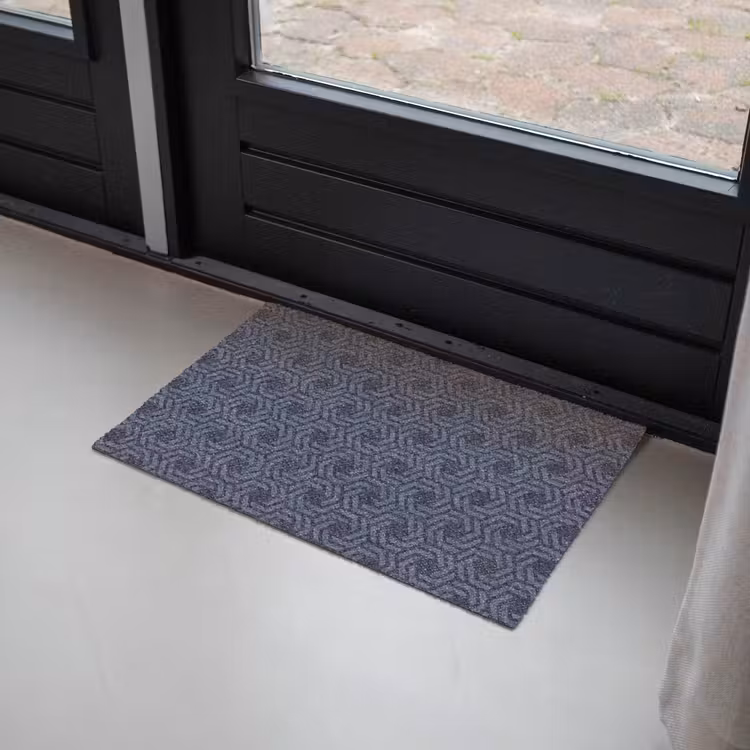 Patroon - Blauw - Geometrisch Deurmat klein 898 -sfeer2