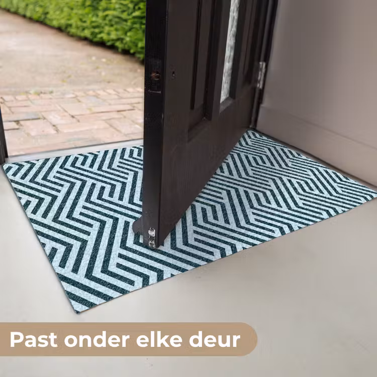Patroon - Blauw - Lijnen - Zigzag Deurmat klein 898 -USP_NL