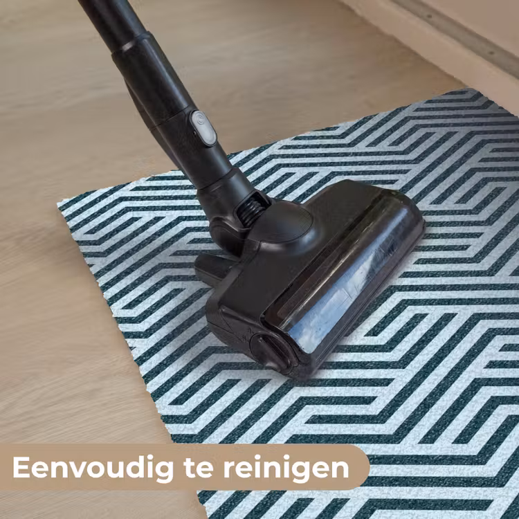 Patroon - Blauw - Lijnen - Zigzag Deurmat klein 898 -reinigen_NL
