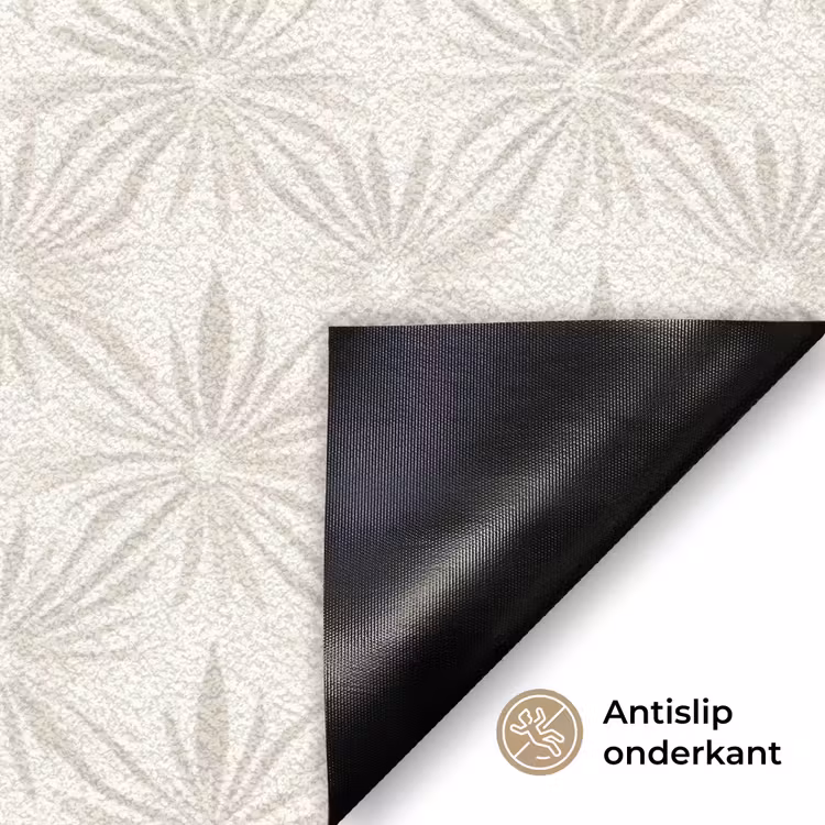 Patroon - Bloemen - Beige Deurmat klein 898 -antislip_NL