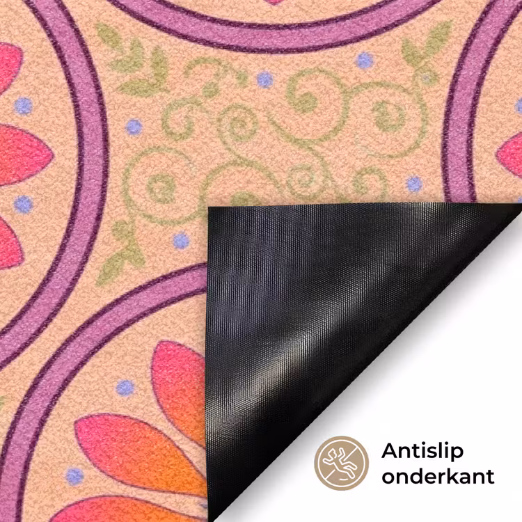 Patroon - Bloemen - Decoratief - Kleurrijk - Modern Deurmat klein -antislip_NL