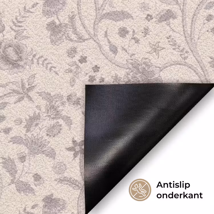 Patroon - Bloemen - Paars Deurmat klein 898 -antislip_NL