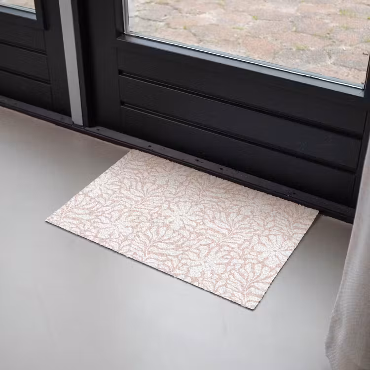 Patroon - Bloemen - Roze - Wit Deurmat klein 898 -sfeer2