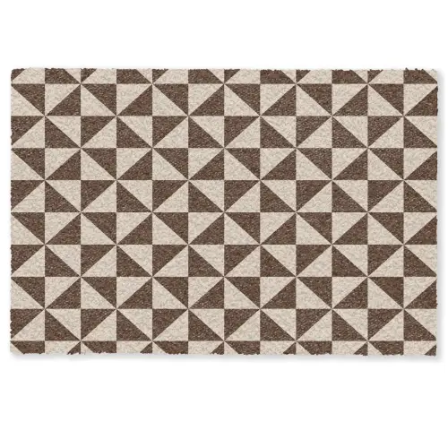 Patroon - Bruin - Vlakken - Driehoek Deurmat klein -zkaufland3d