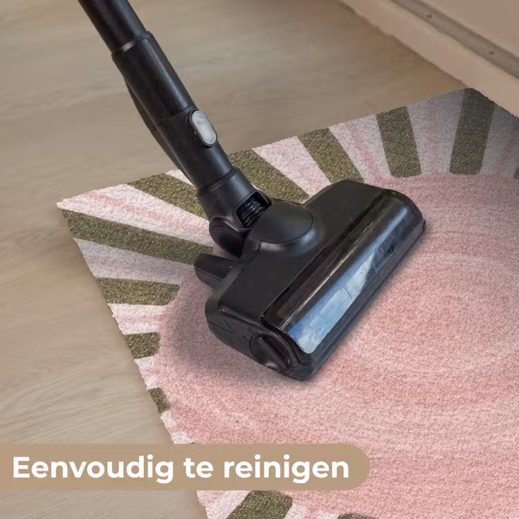 Patroon - Cirkel - Stralen - Abstract - Roze Deurmat klein -reinigen_NL