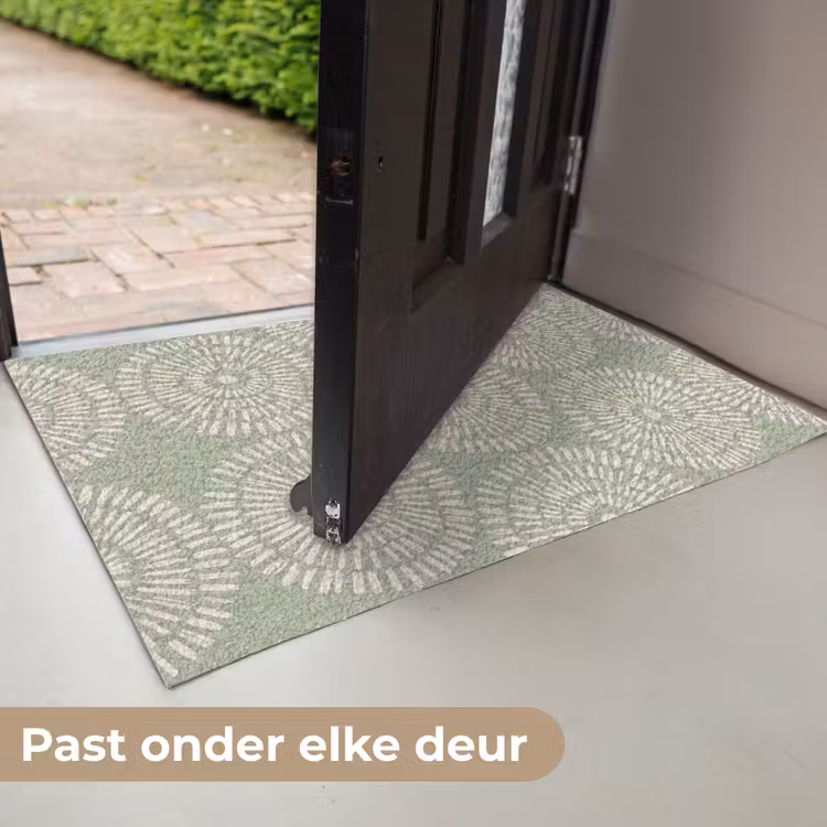 Patroon - Cirkels - Abstract - Modern - Groen Deurmat klein -USP_NL