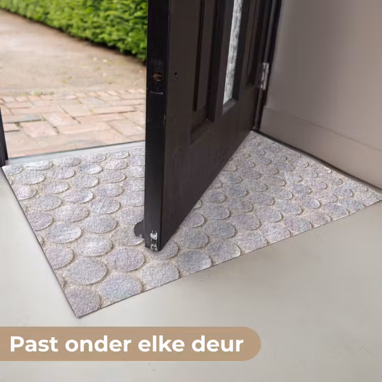 Patroon - Cirkels - Abstract - Modern - Wit Deurmat klein -USP_NL