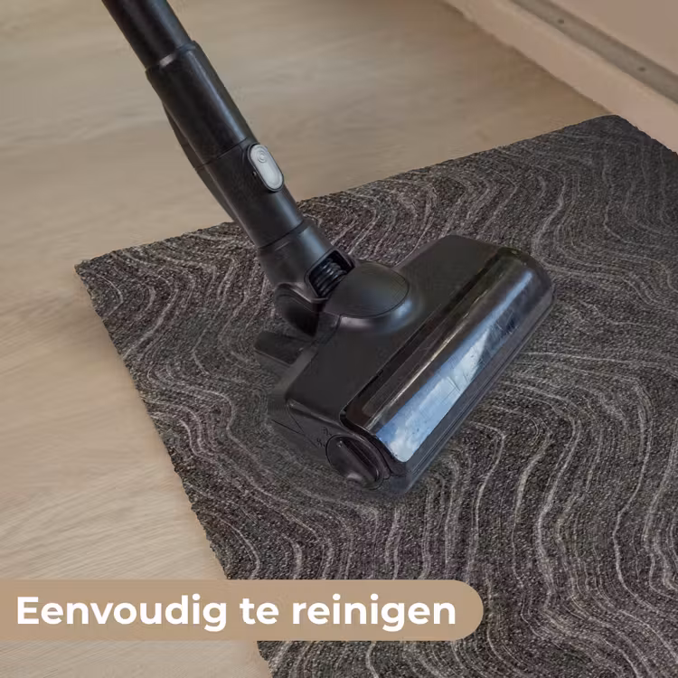 Patroon - Contrast - Antraciet Deurmat klein 898 -reinigen_NL
