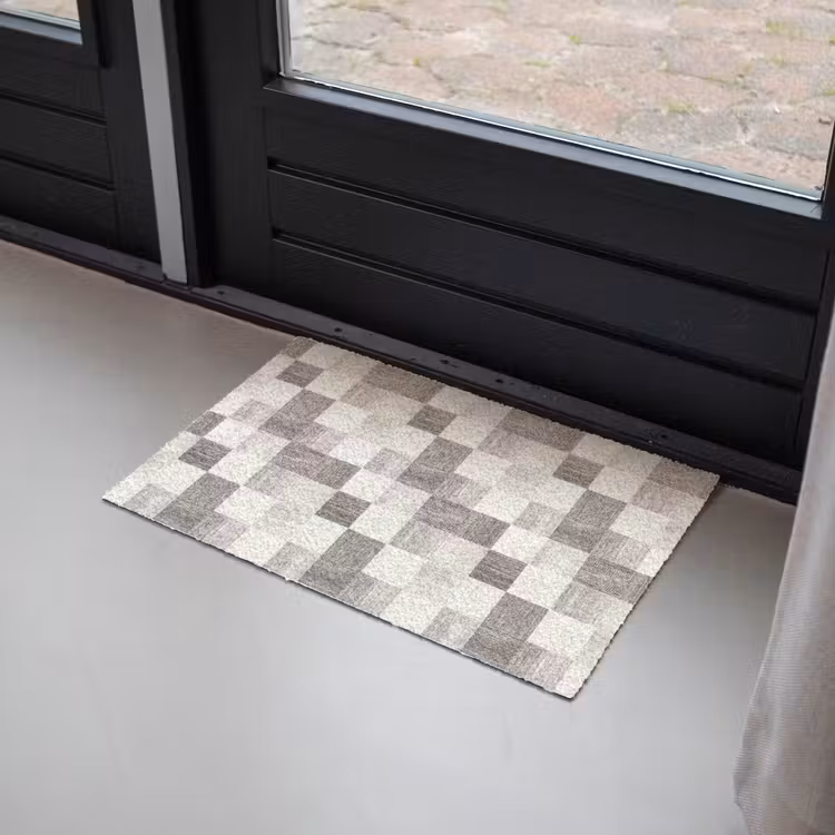 Patroon - Dambord - Houtnerf Deurmat klein 898 -sfeer2