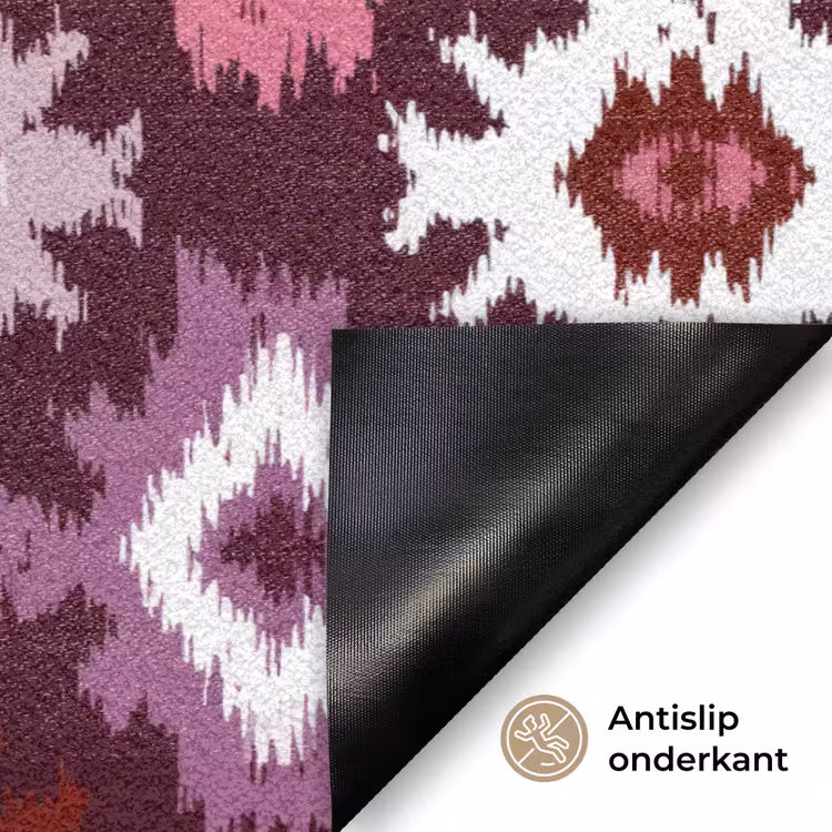 Patroon - Diamantvorm - Paars Deurmat klein 898 -antislip_NL