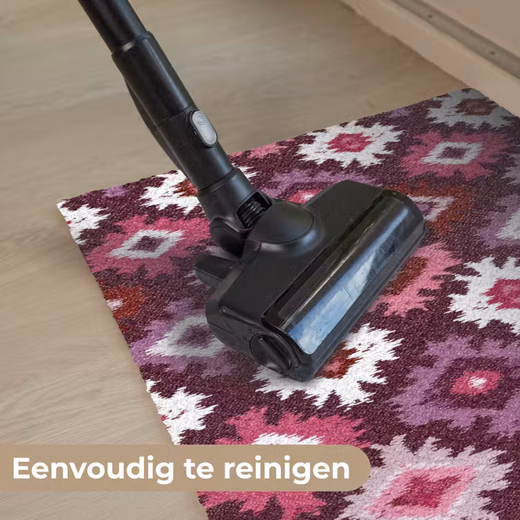 Patroon - Diamantvorm - Paars Deurmat klein 898 -reinigen_NL