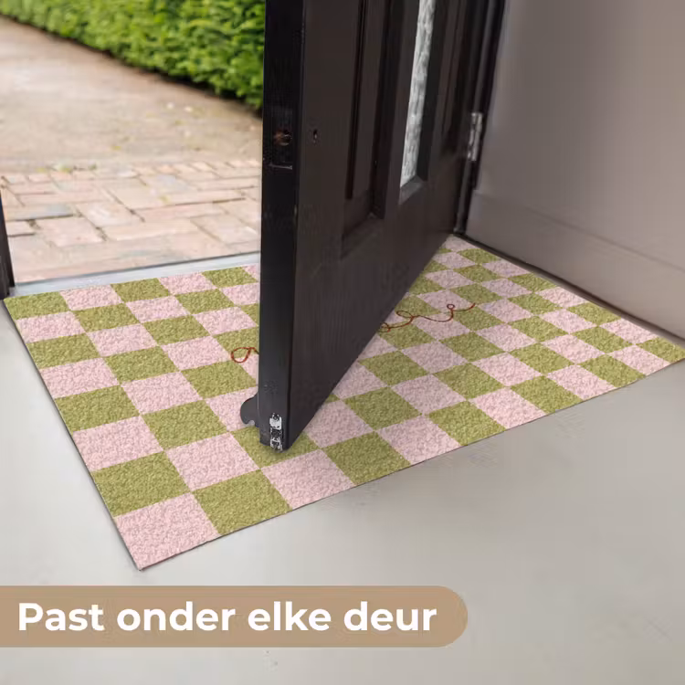 Patroon - Geblokt - Olijfgroen - Amore Deurmat klein -USP_NL