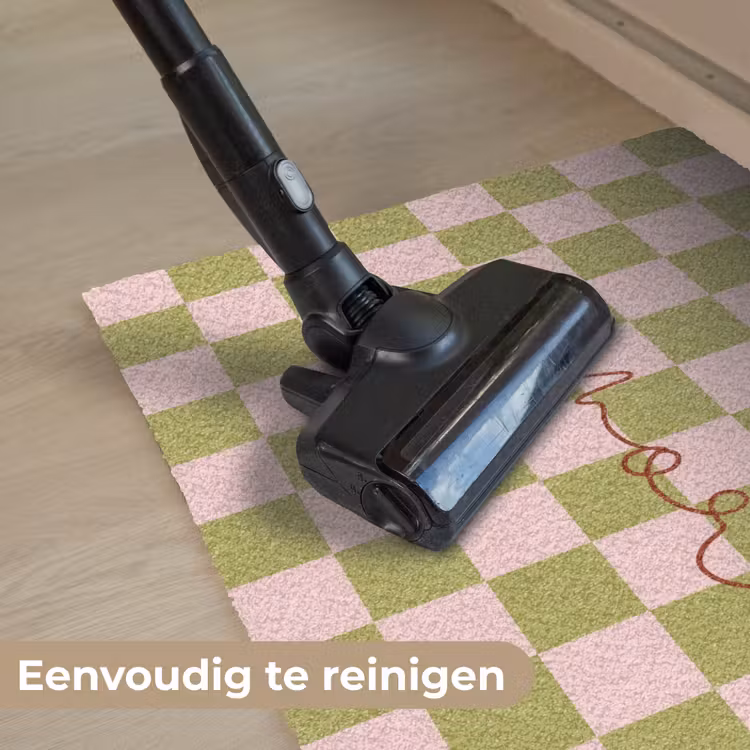 Patroon - Geblokt - Olijfgroen - Amore Deurmat klein -reinigen_NL
