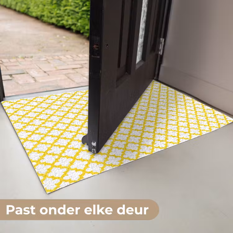 Patroon - Geometrisch - Klassiek - Geel Deurmat klein 898 -USP_NL