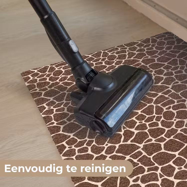 Patroon - Giraf - Bruin Deurmat klein 898 -reinigen_NL