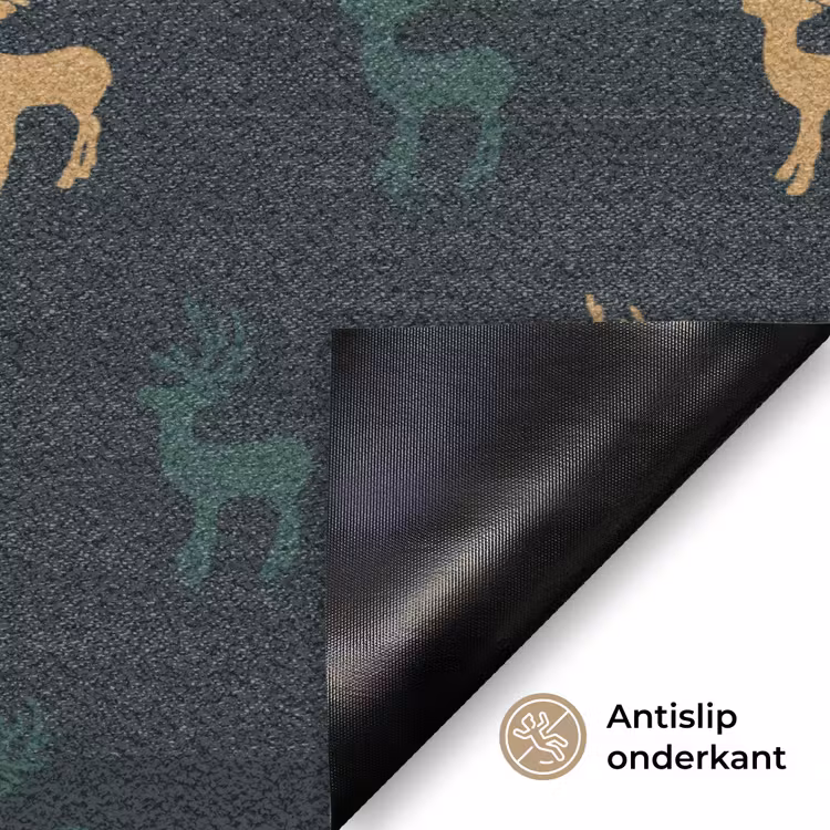 Patroon - Groen - Herten Deurmat klein 898 -antislip_NL