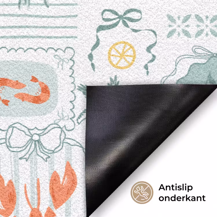 Patroon - Groen - Mediterraans Deurmat klein 898 -antislip_NL