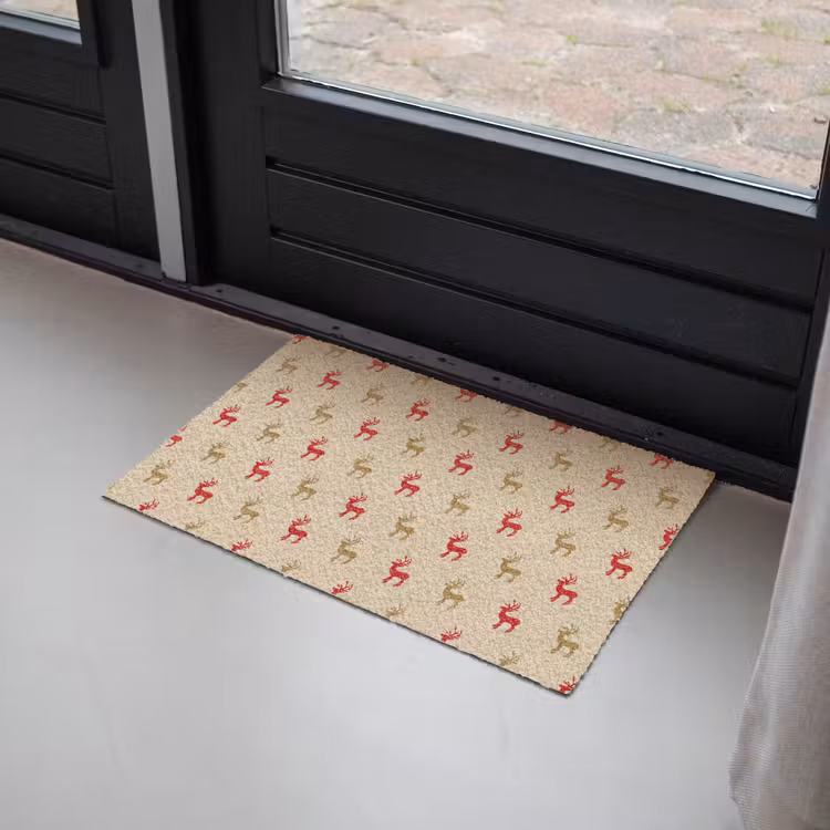 Patroon - Herten - Beige Deurmat klein 898 -sfeer2