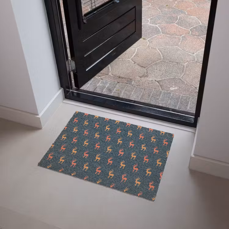 Patroon - Herten - Blauw Deurmat klein 898 -sfeer5