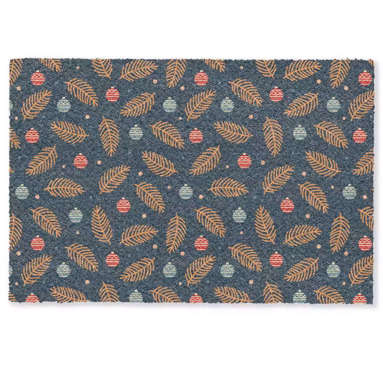 Patroon - Kerst - Symbolen - Donkerblauw Deurmat klein 898 -zkaufland3d