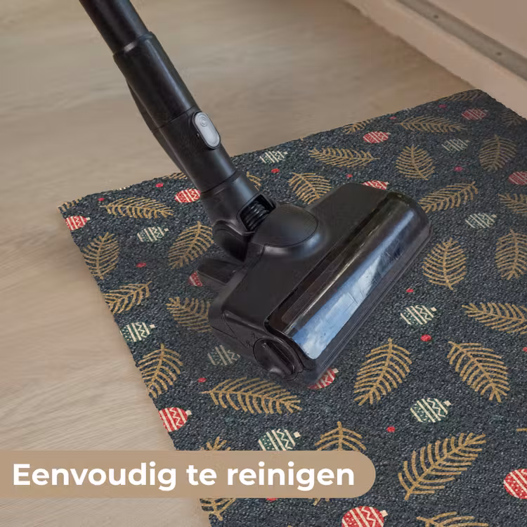 Patroon - Kerst - Symbolen - Groen Deurmat klein 898 -reinigen_NL