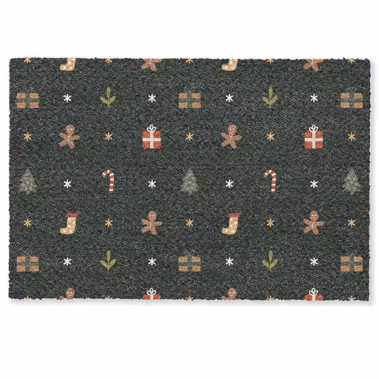 Patroon - Kerstsymbolen - Groen Deurmat klein 898 -zkaufland3d