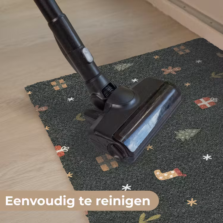 Patroon - Kerstsymbolen - Groen Deurmat klein 898 -reinigen_NL