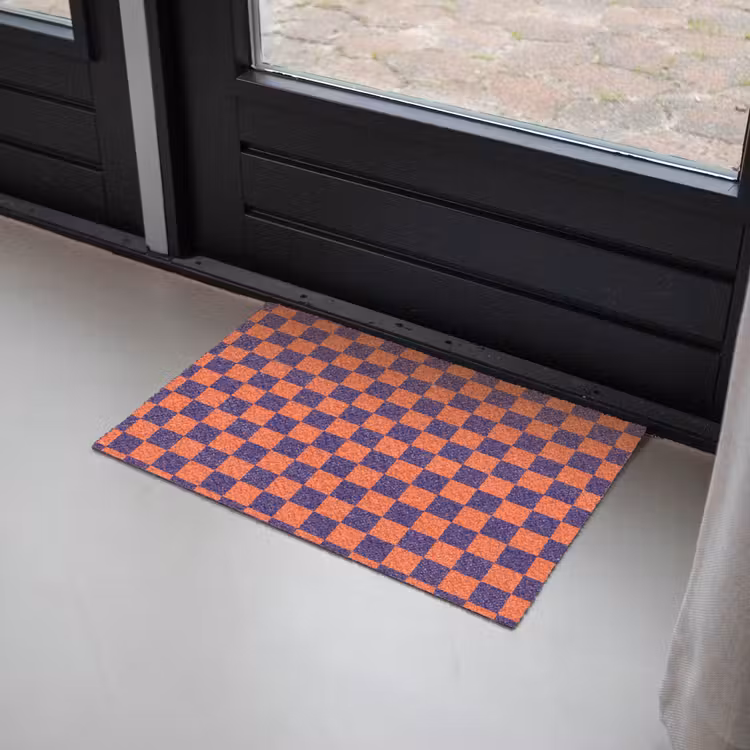 Patroon - Klassiek - Paars Deurmat klein 898 -sfeer2
