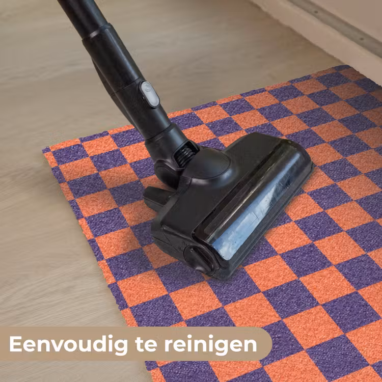 Patroon - Klassiek - Paars Deurmat klein 898 -reinigen_NL