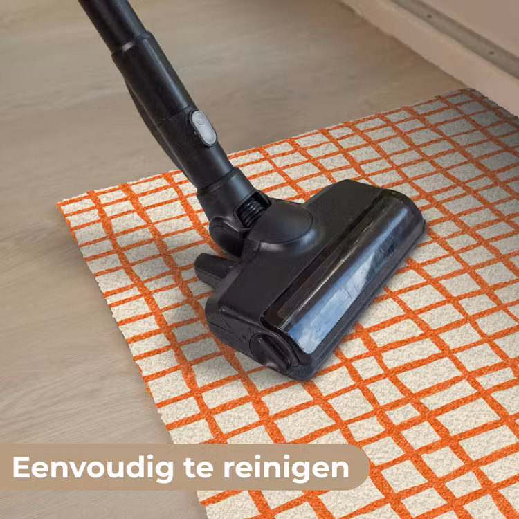 Patroon - Lijnen - Oranje Deurmat klein 898 -reinigen_NL