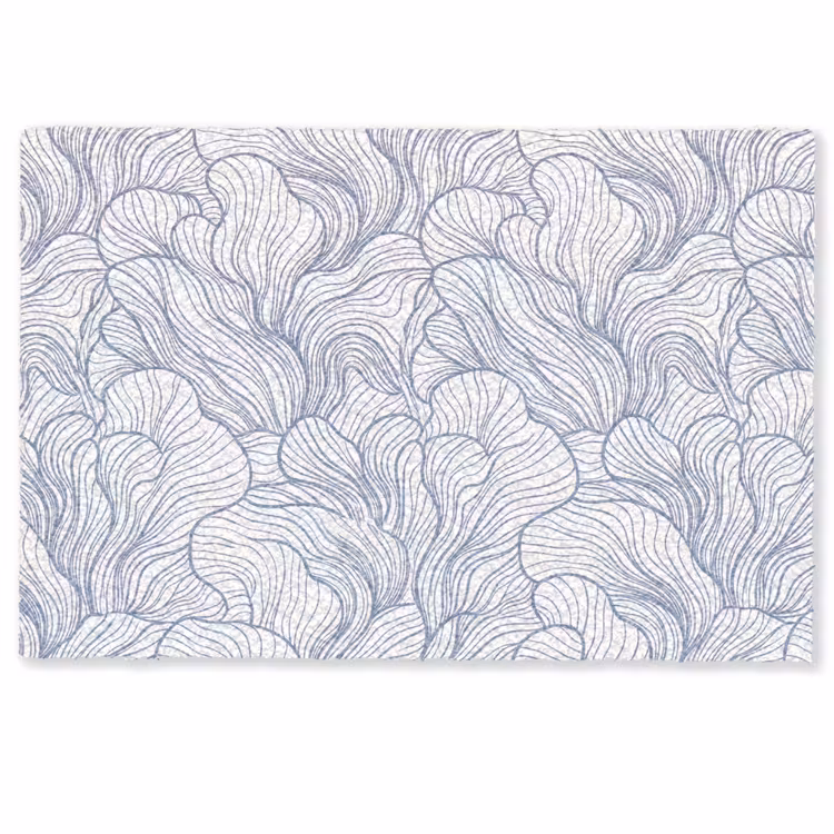 Patroon - Lijnen - Organisch - Abstract - Blauw Deurmat klein -zkaufland3d