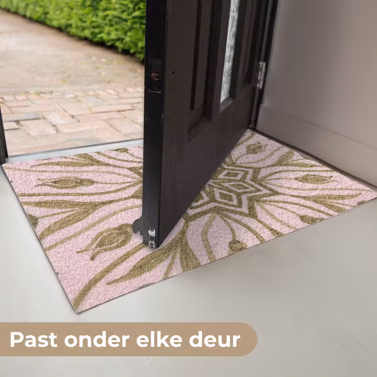 Patroon - Mandala - Decoratie - Abstract - Groen Deurmat klein -USP_NL