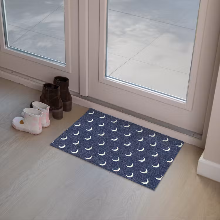 Patroon - Manen - Blauw Deurmat klein 898 -sfeer3