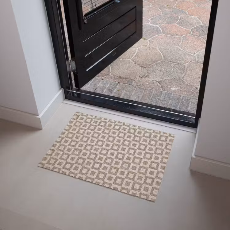 Patroon - Marmer - Beige Deurmat klein 898 -sfeer5