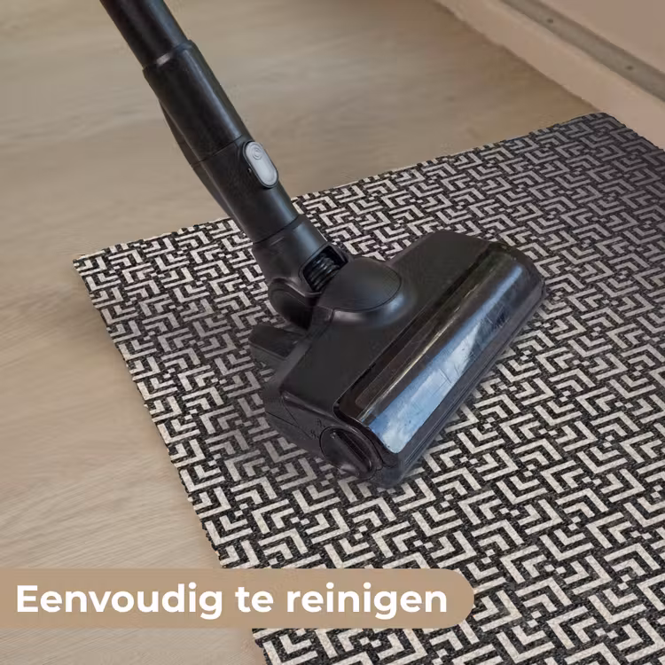 Patroon - Marmer - Zwart Deurmat klein 898 -reinigen_NL