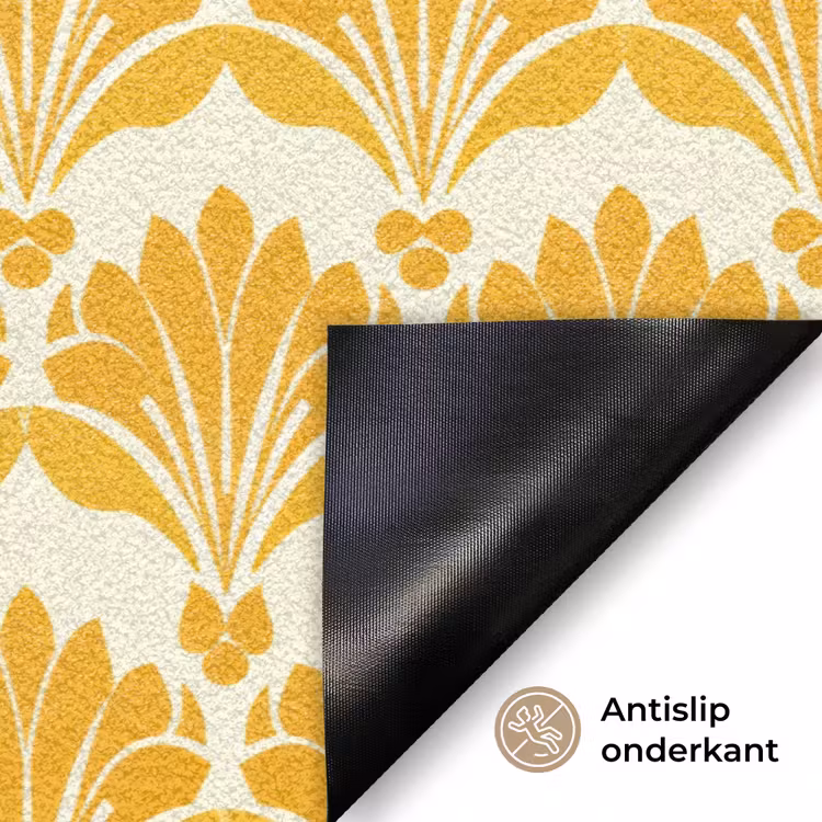 Patroon - Motief - Geel Deurmat klein 898 -antislip_NL
