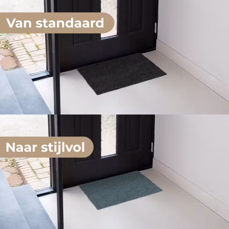 Patroon - Mozaïek - Groen Deurmat klein 898 -voor-na_NL
