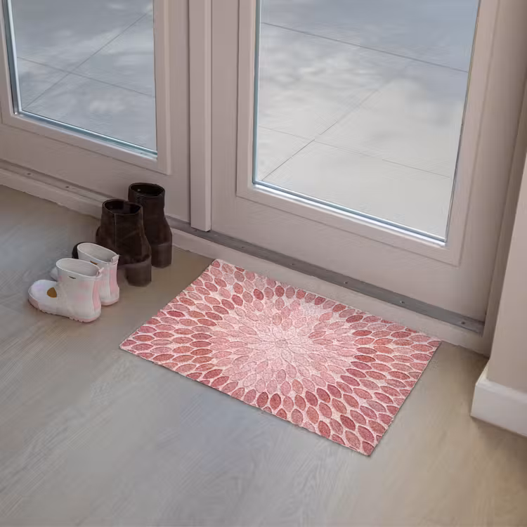 Patroon - Mozaïek - Ovaal - Abstract - Roze Deurmat klein -sfeer3