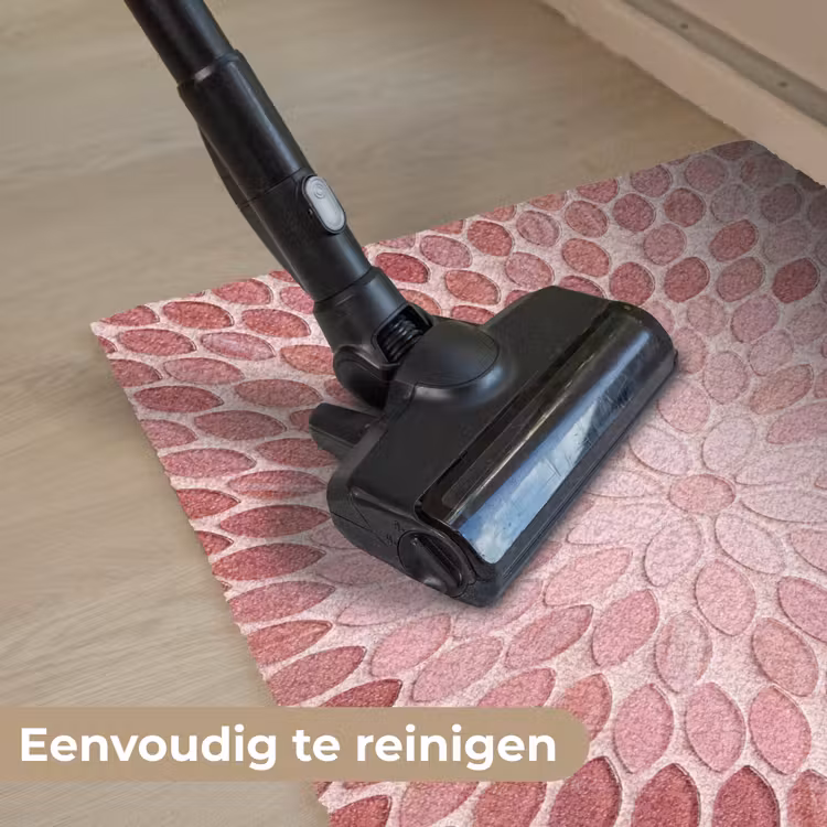 Patroon - Mozaïek - Ovaal - Abstract - Roze Deurmat klein -reinigen_NL