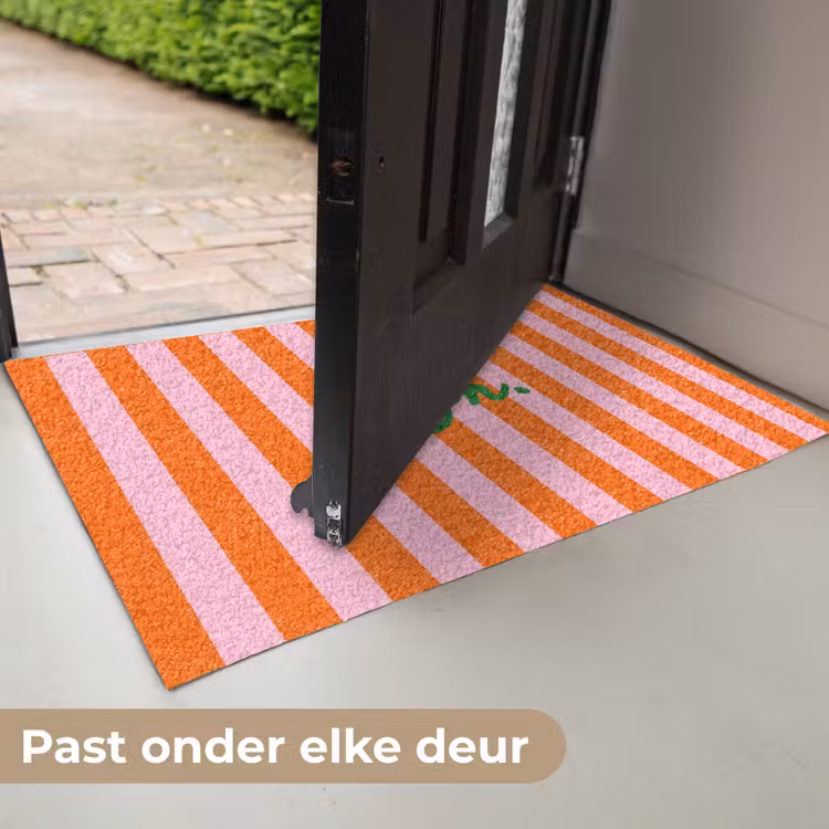 Patroon - Oranje - Fijn - Strepen Deurmat klein -USP_NL